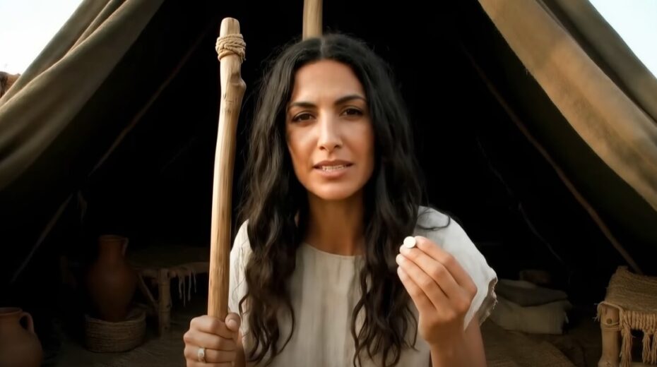 Tamar is angry with Yehuda. Screenshot YouTube