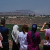 Smoke rises from Israeli airstrikes in southern Lebanon, as it seen from the Israeli side of the border, June 27, 2025. Photo by Ayal Margolin/Flash90.