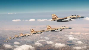F-15I fighter jets fly toward Iran during "Operation Rising Lion” in June 2025. Credit: IDF.