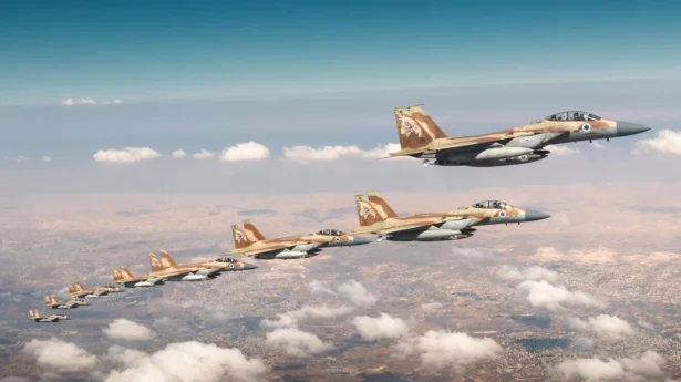 F-15I fighter jets fly toward Iran during "Operation Rising Lion” in June 2025. Credit: IDF.