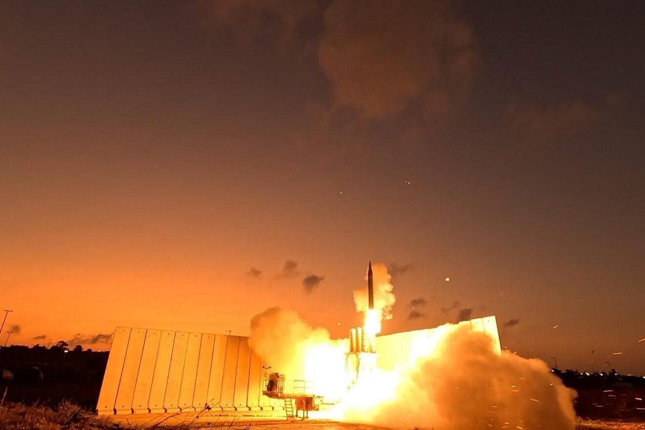 The Arrow defense system intercepting Iranian ballistic missiles during "Operation Rising Lion," June 2025. Credit: Israel Ministry of Defense.
