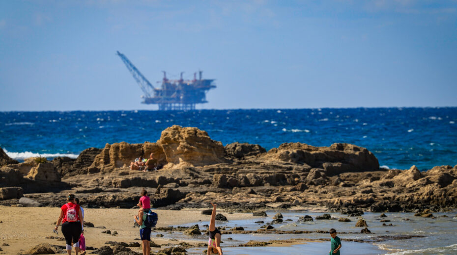 The Leviathan gas field off the northern Israeli coast near Haifa. Photo: Nati Shohat/Flash90