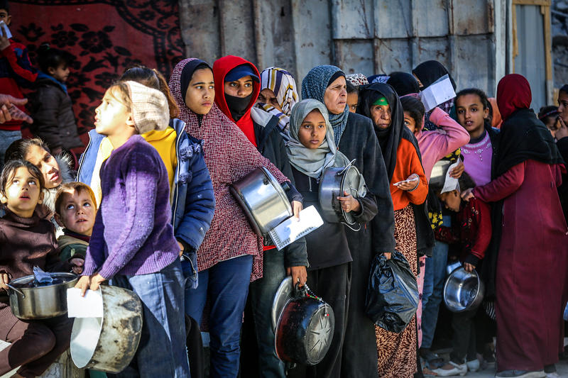 While there might be food insecurity in Gaza, clearly none of these people are suffering from acute famine, as the UN claims. Photo by Abed Rahim Khatib/Flash90