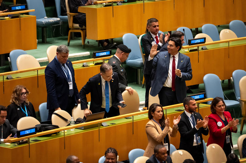 Israeli ambassador to the UN Danny Danon at the United Nations in NYC, USA, September 26, 2025. Photo by Liri Agami/FLASH90