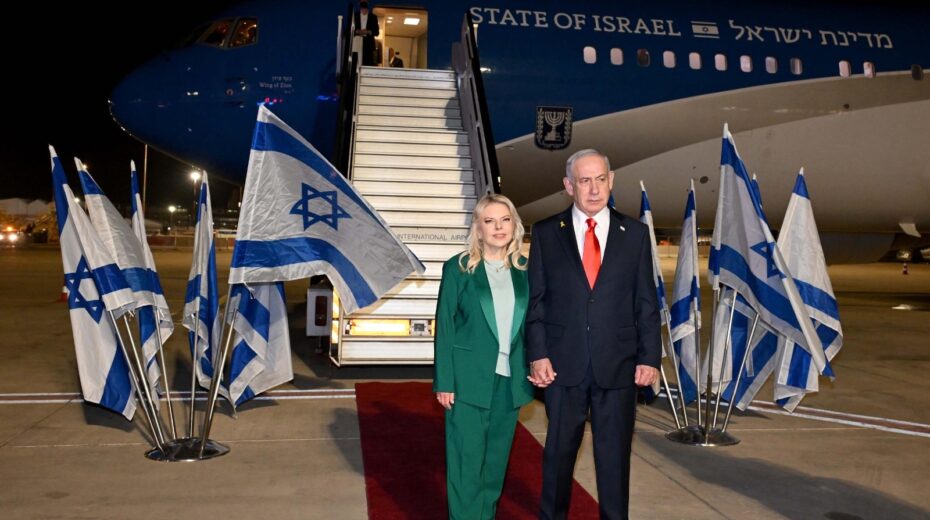 Prime Minister Netanyahu and his wife Sara before departing for the US – the focus is on the UN speech and the meeting with President Trump. Photo: Avi Ohayon/GPO