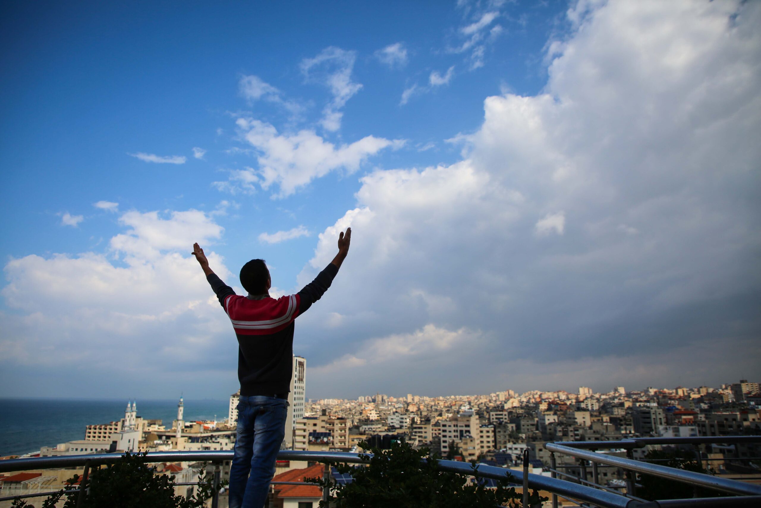 General view of Gaza City on a cloudy winter day, before it was destroyed in this war. Photo: Hassan Jedi/Flash90