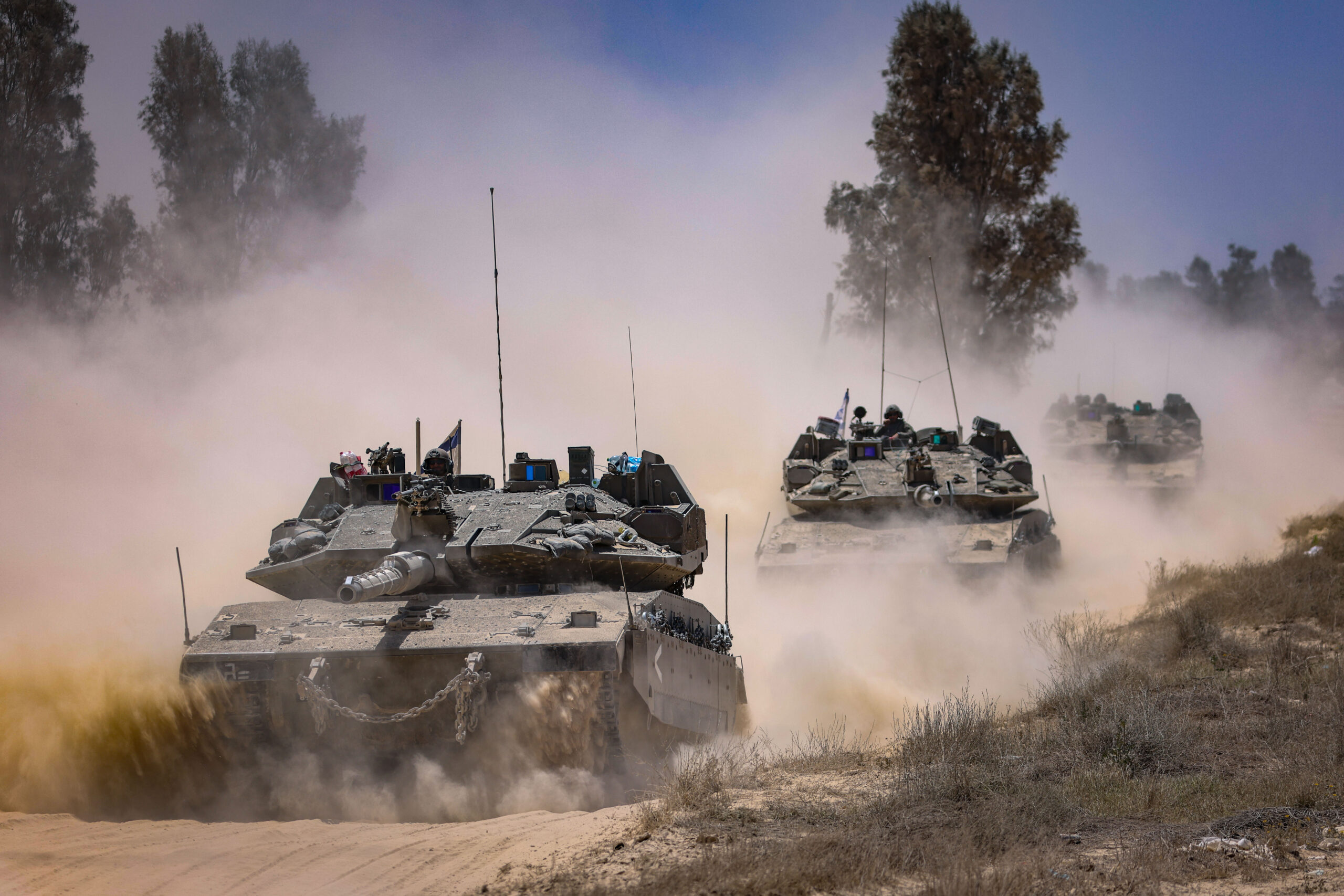 “IDF preparing plans for renewed fighting in Gaza Strip” Israeli tanks seen on the Israeli border with the Gaza Strip, southern Israel, May 20, 2025. Photo by Jamal Awad/Flash90