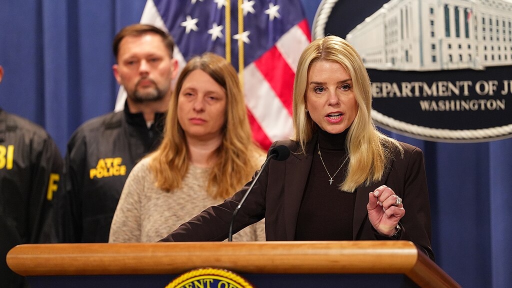 File photo: US Attorney General Pam Bondi. Photo: US Department of Justice