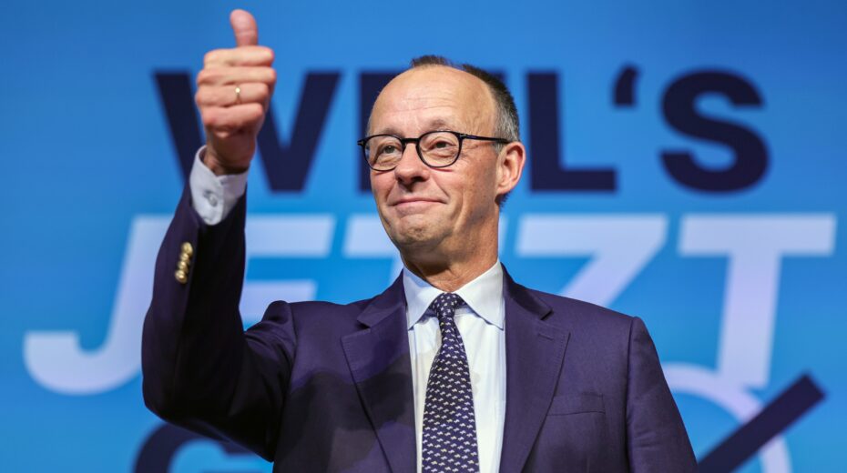 Chancellor Friedrich Merz at a public appearance in Germany. Photo: EPA/RONALD WITTEK