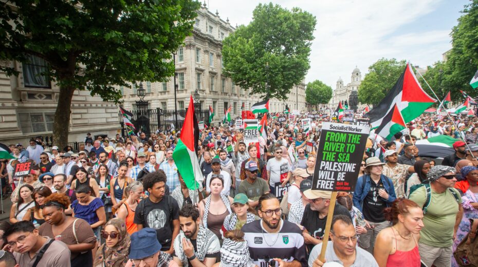 Demonstration in London against Israel, June 2025. Photo: Tayfub Salci/EPA