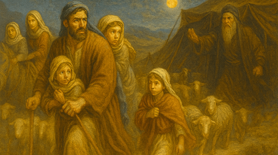 Jakob and his family are on the run. AI generated