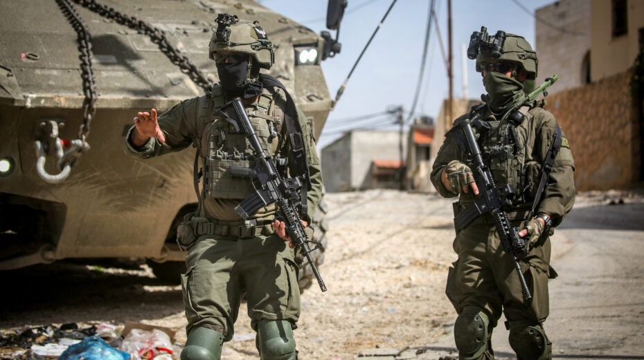 IDF soldiers during an operation in Jenin, March 4, 2025. Photo: Nasser Ishtayeh/Flash90