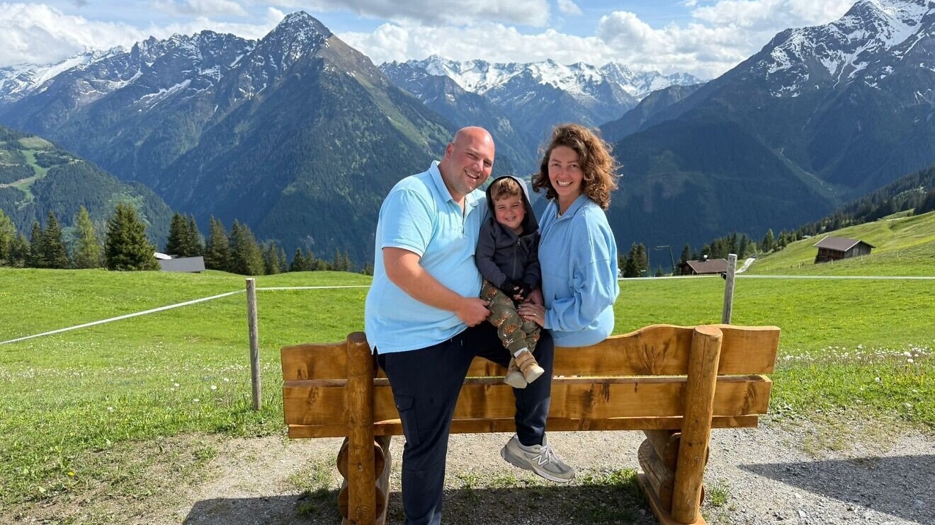 Rita, Guy and their son vacationing in Austria in June 2025 to celebrate Guy’s 40th birthday. Photo by Rita Shtivelman.
