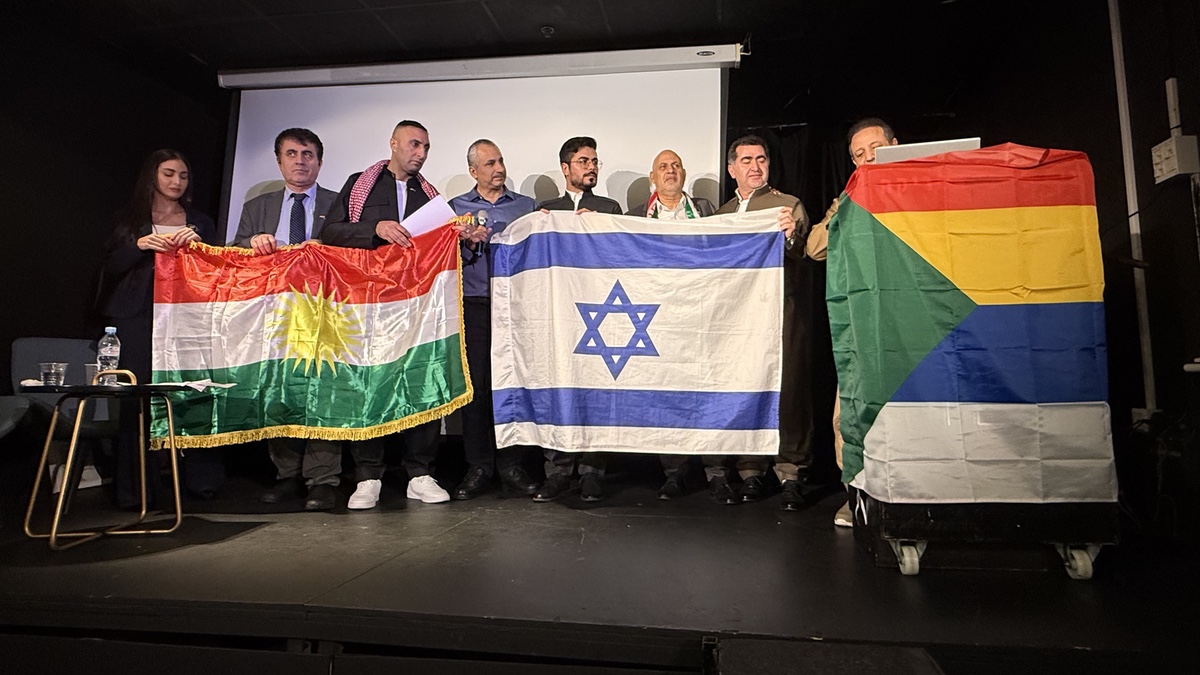 At the conference for Middle East minorities, held under Israeli protection in Tel Aviv. Photo by Dr. Edy Cohen