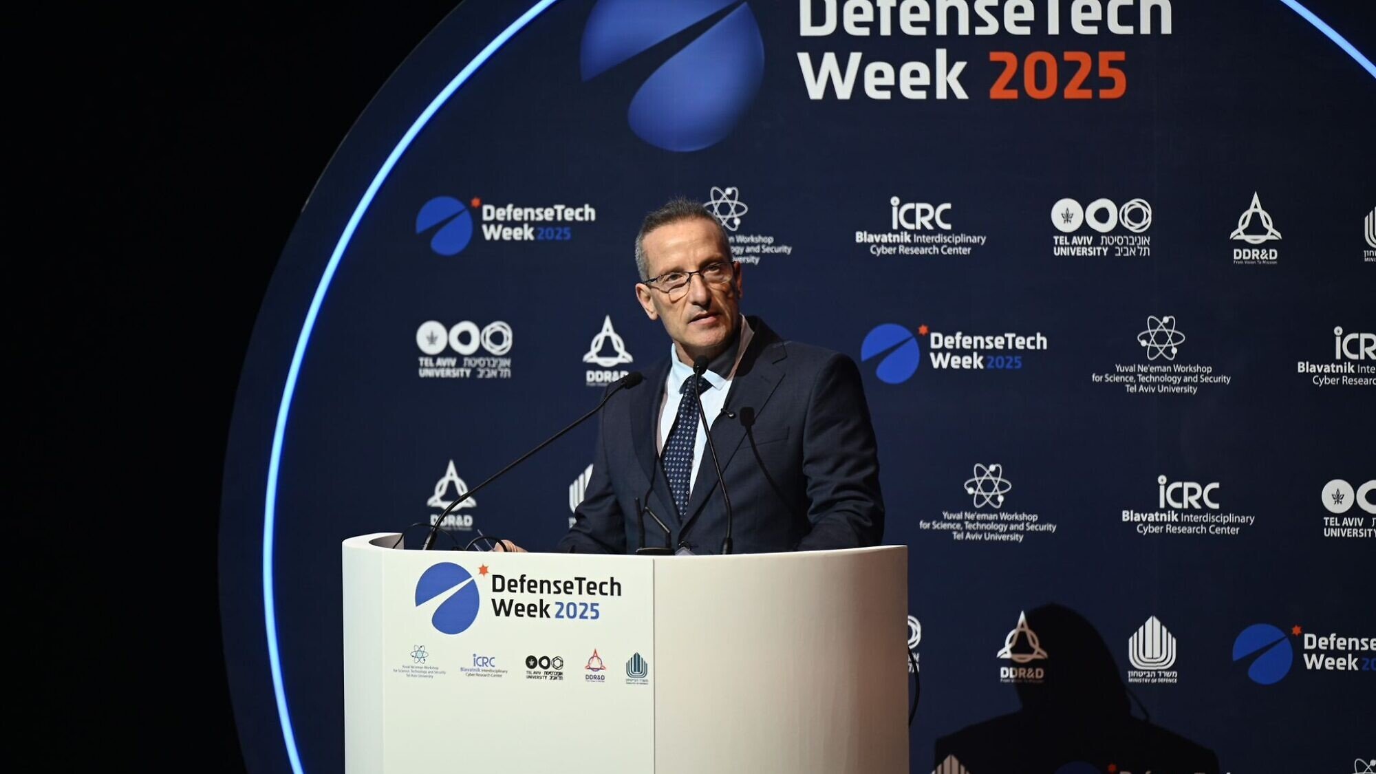 Maj. Gen. (Res.) Amir Baram, director general of the Israel Ministry of Defense, opens the second International DefenseTech Summit on Dec. 1. Credit: Media and Public Affairs Bureau, Israel Ministry of Defense.
