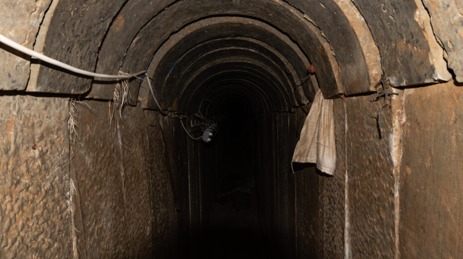 View into a tunnel on the border with Israel. Photo: Dario Sanchez/Flash90