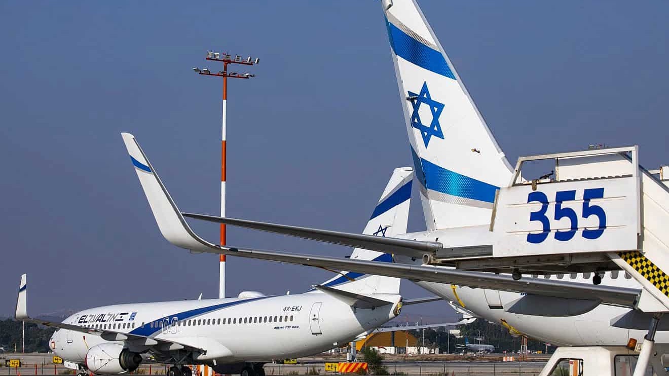 EL AL Airlines planes parked at Ben-Gurion International Airport in Lod, Aug. 3, 2020. Photo by Olivier Fitoussi/Flash90.