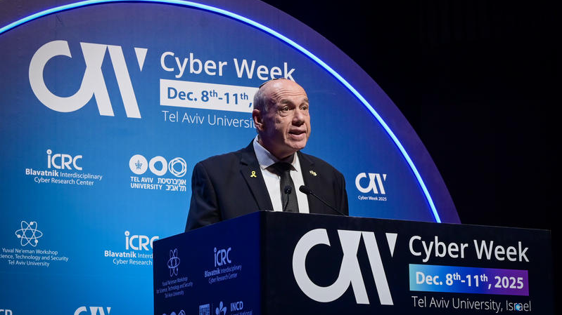 Israeli State Comptroller Matanyahu Englman speaks at the annual Cyber Week, at the Tel Aviv University, on December 9, 2025. Photo by Avshalom Sassoni/Flash90