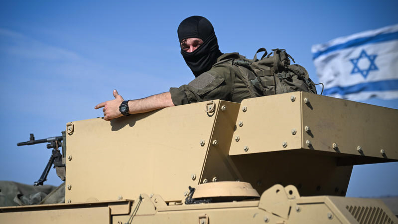 IDF reserve soldiers take part in a surprise military drill in northern Israel along the border with Lebanon and Syria, a day after Hezbollah's chief of staff, Haytham Ali Tabatabai's assassination, Golan Heights, November 24, 2025. Photo by Michael Giladi/Flash90