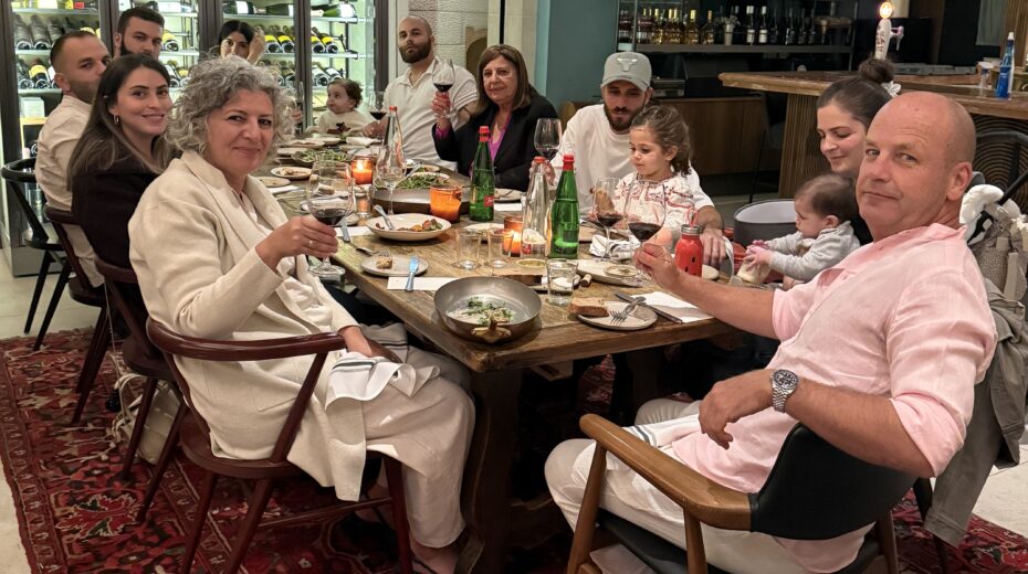 The family celebrating Aviel's 60th birthday.