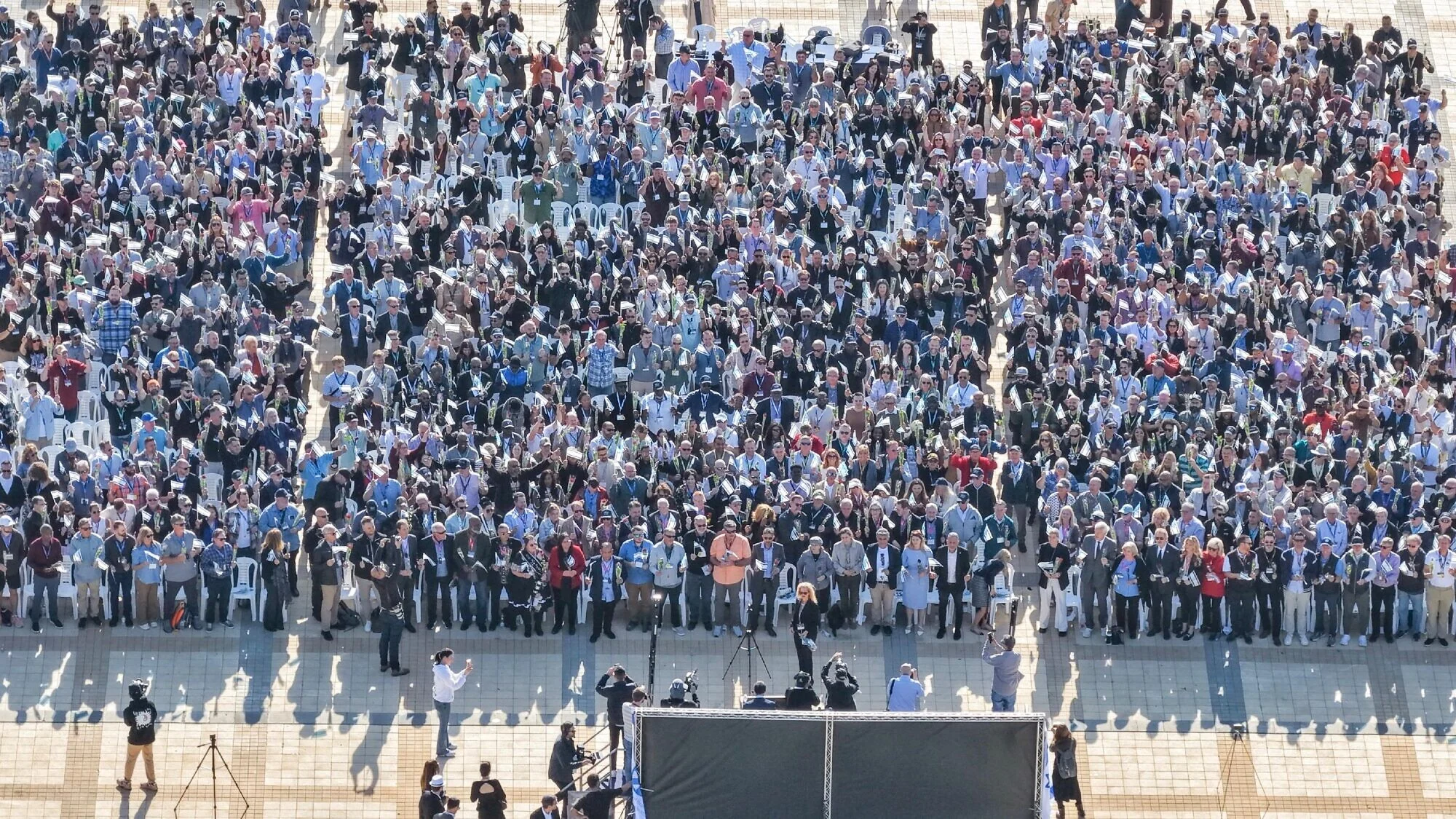 More than 1,000 evangelical pastors visit the Nova music festival site, Dec. 3, 2025. Photo by Yossi Zamir.