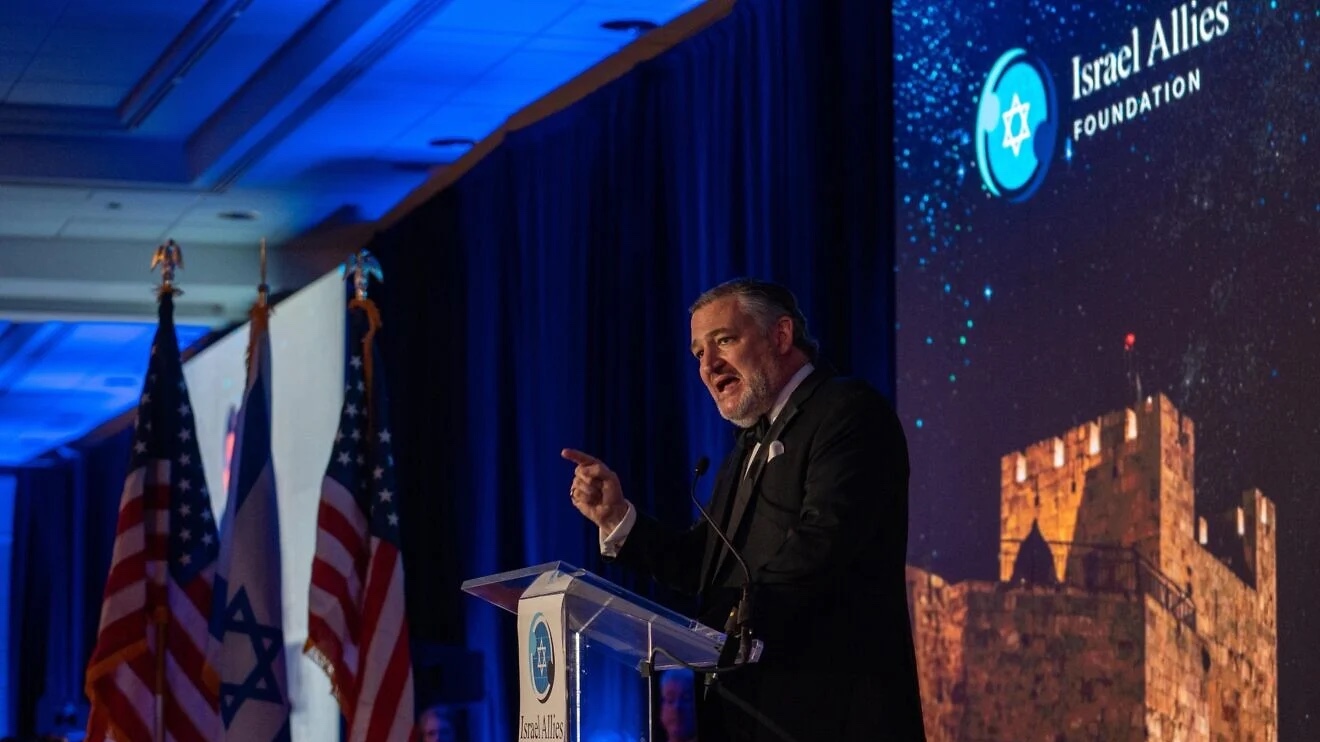Sen. Ted Cruz (R-Texas) addresses a gathering of the Israel Allies Foundation in Washington, DC, on Dec. 11, 2025. Photo by Jackson Young.