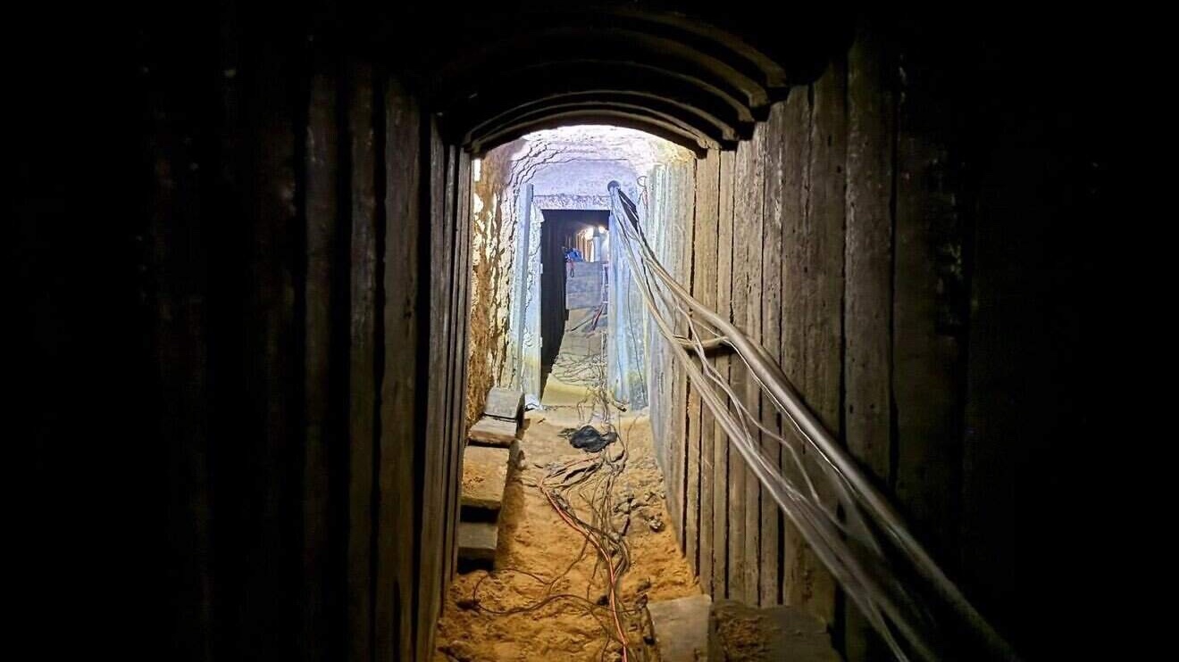 A Hamas terrorist tunnel in the southern Gaza Strip, Nov. 20, 2025. Credit: Israel Defense Forces.