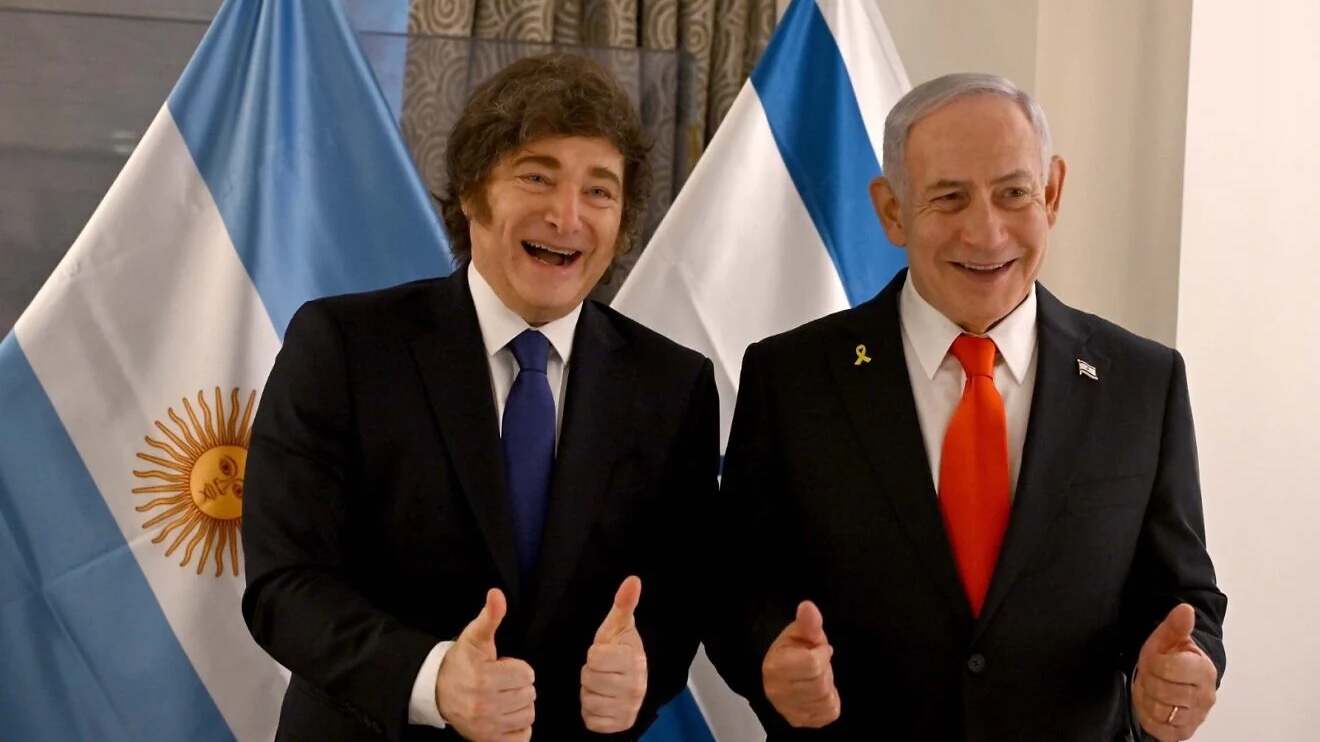 Israeli Prime Minister Benjamin Netanyahu meets with Argentine President Javier Milei in New York City, Sept. 28, 2025. Credit: Avi Ohayon/GPO.