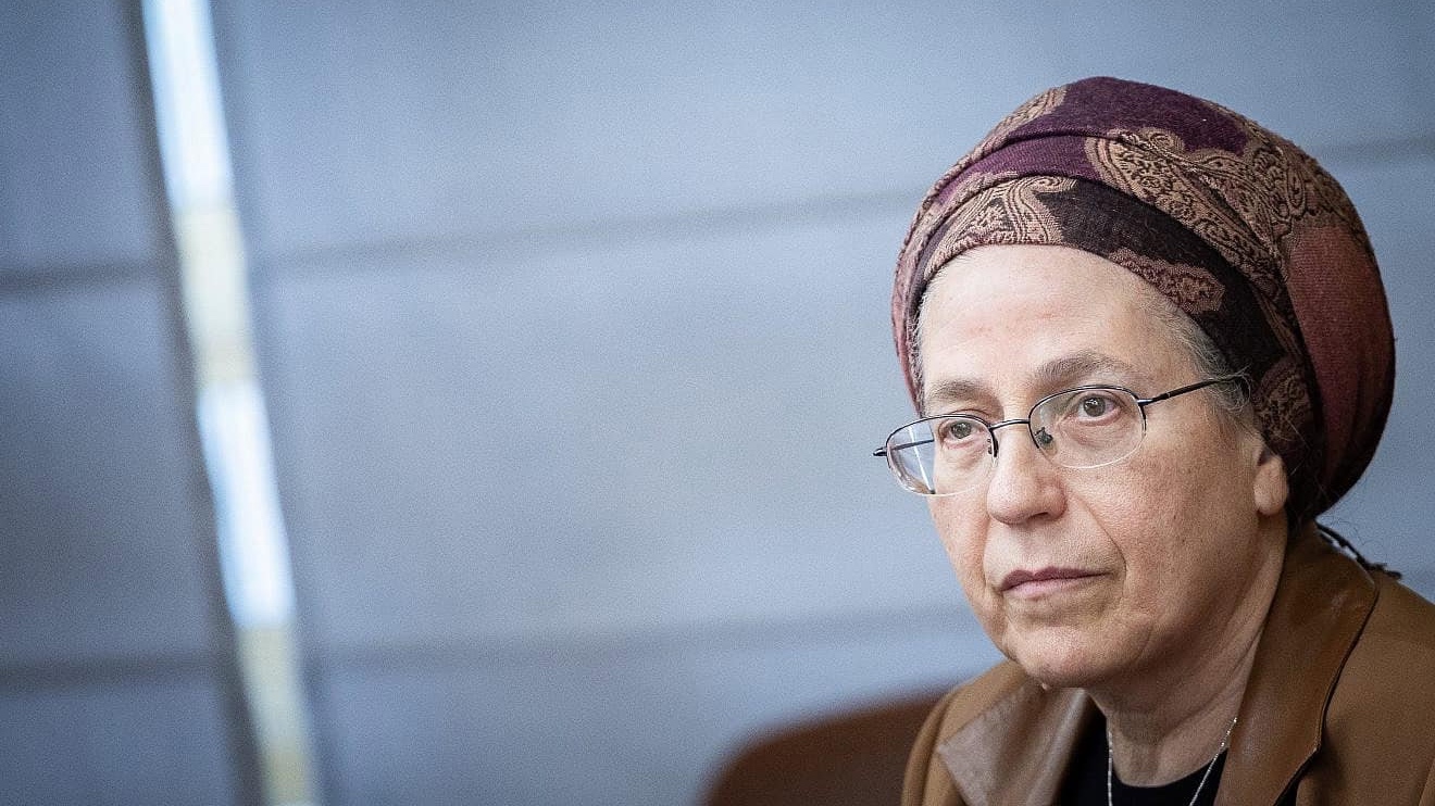 Orit Strook, national mission minister and member of the Religious Zionist Party attends a faction meeting at the Knesset, the Israeli parliament in Jerusalem, January 8, 2024. Photo by Yonatan Sindel/Flash90.