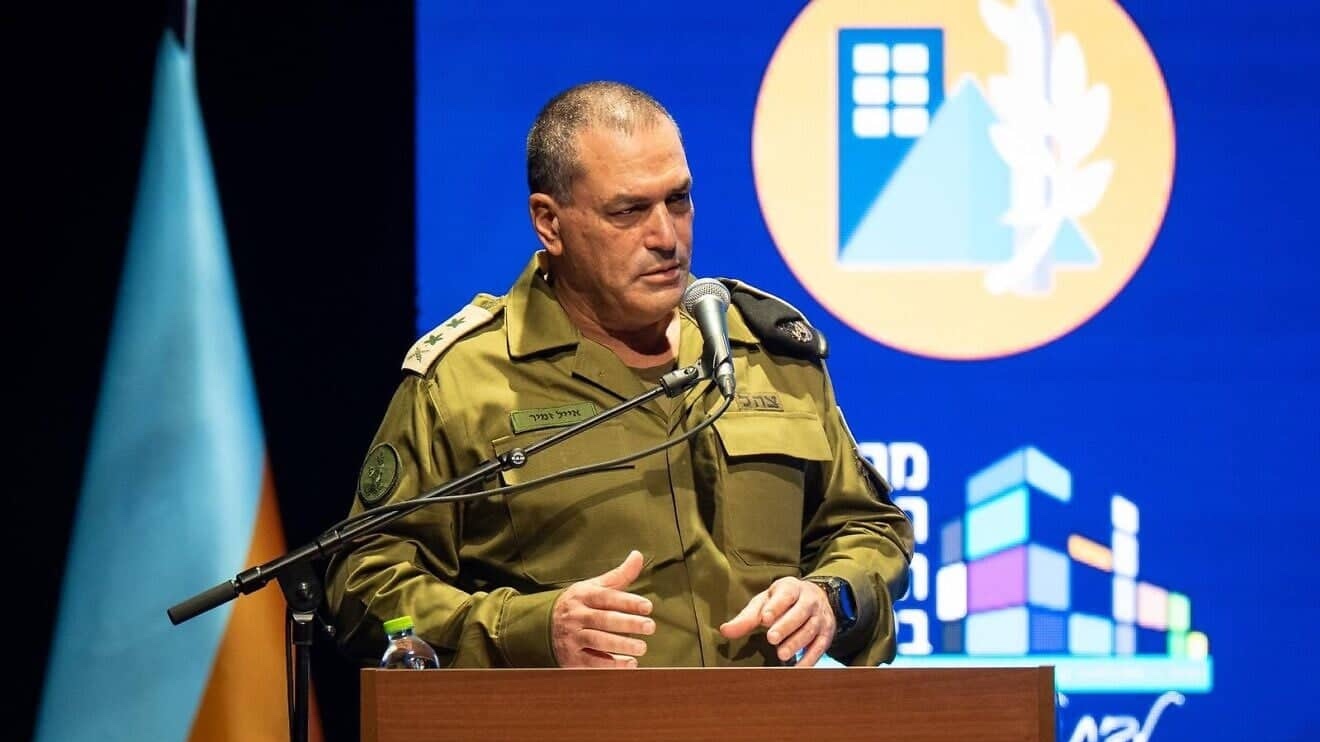 Israel Defense Forces Chief of Staff Lt. Gen. Eyal Zamir addresses the “Leaders on the Home Front” conference on Jan. 6, 2026. Credit: IDF.