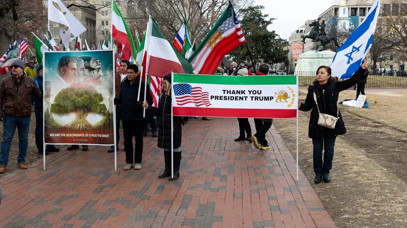 Iranian Americans and other opponents of the Islamic regime rally outside the White House in Washington, DC, on Jan. 3, 2026. Credit: DC Protests for Iran.
