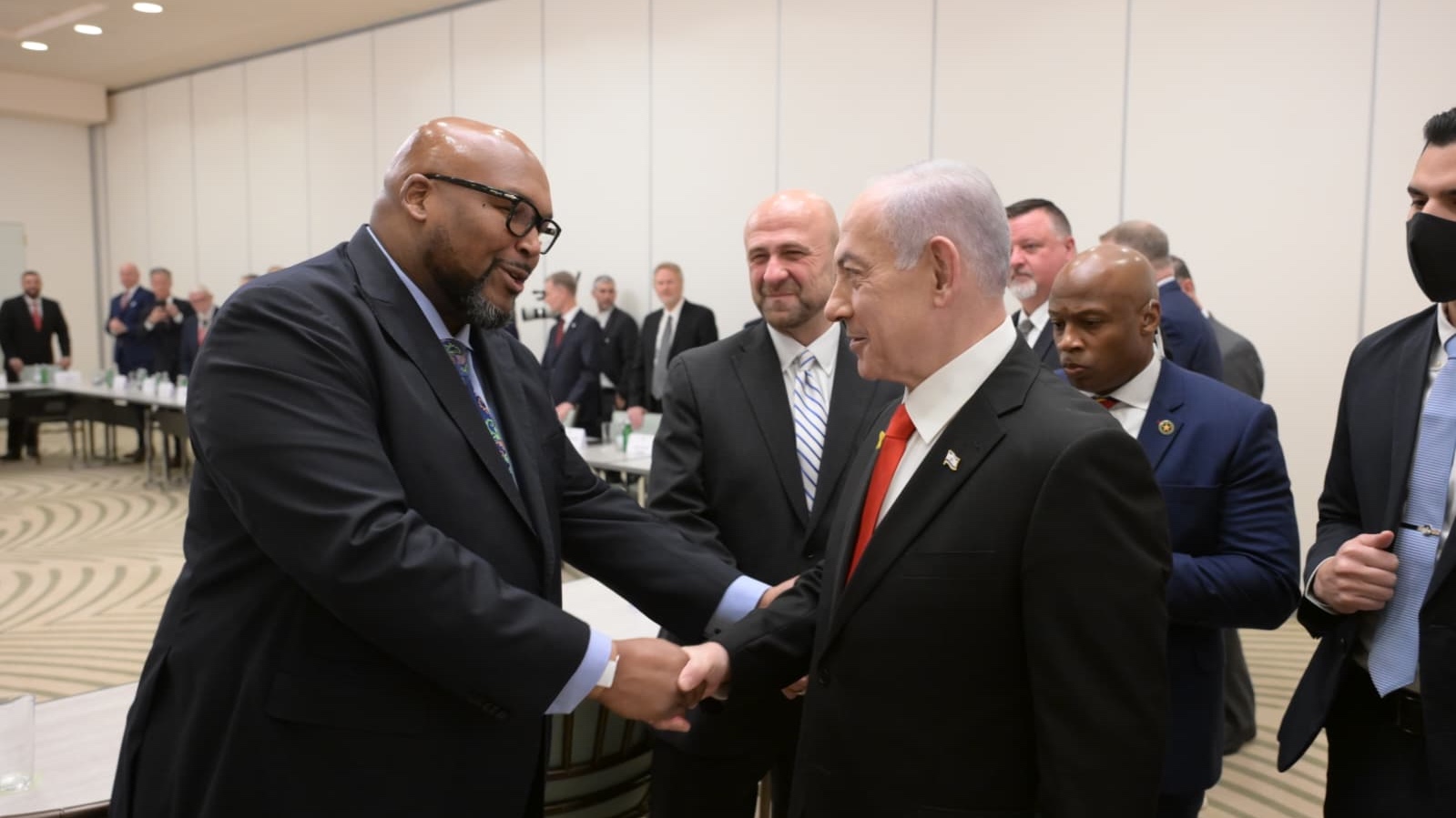 Prime Minister Benjamin Netanyahu meeting with Christian leaders in Florida. Photo by Amos Ben-Gershom/GPO