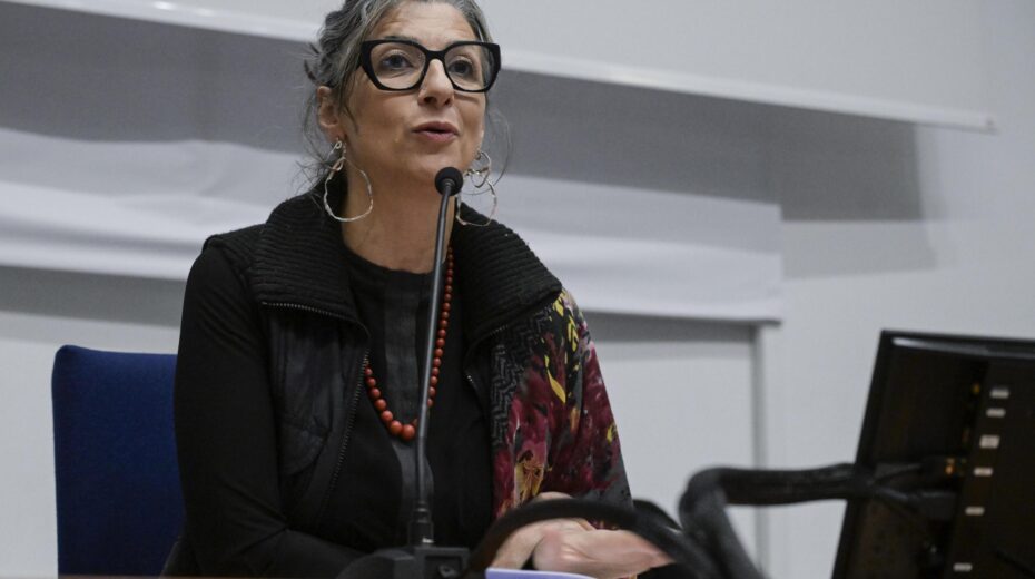 Francesca Albanese, UN Special Rapporteur on the Palestinians, during an event at Roma Tre University in Rome, Italy, on November 29, 2025. Photo: EPA/Riccardo Antimiani
