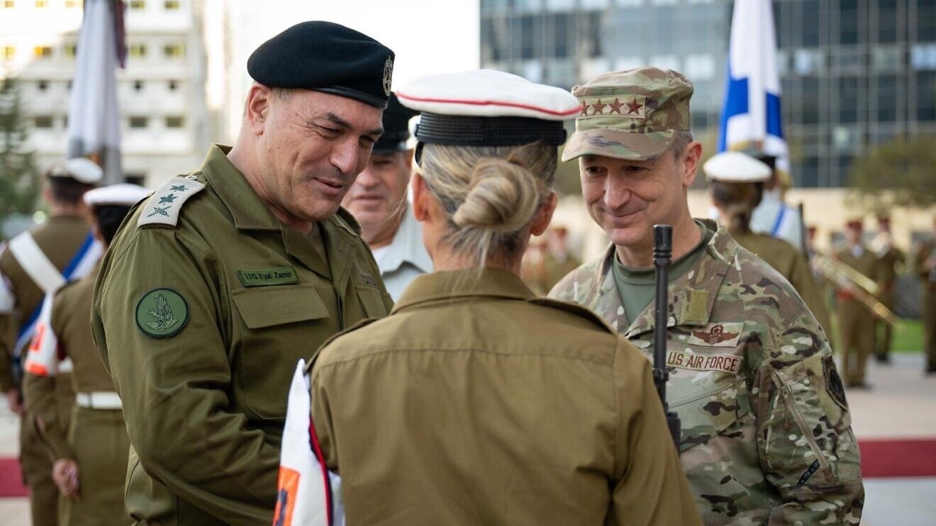 Chairman of the Joint Chiefs of Staff Gen. Dan Caine met with IDF Chief of Staff Lt. Gen. Eyal Zamir in Israel on Oct. 31, 2025. Credit: Israeli military.
