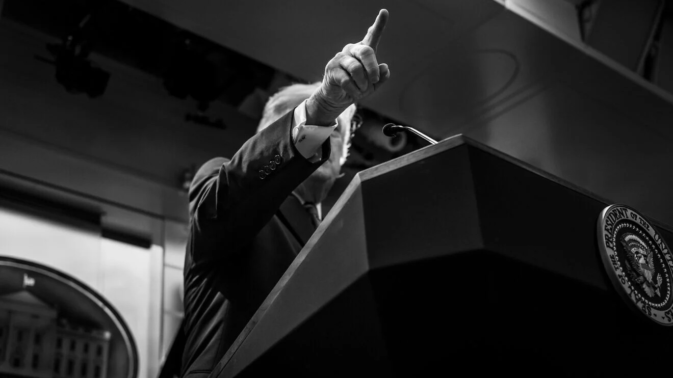 US President Donald Trump delivers remarks on the Supreme Court ruling on tariffs in the James S. Brady Press Briefing Room of the White House, Feb. 20, 2026. Credit: Joyce N. Boghosian/White House.