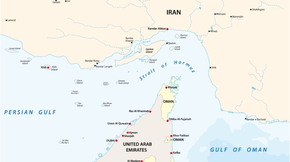 The Strait of Hormuz. Image: AdobeStock