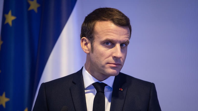 French President Emmanuel Macron during a 2020 visit to Jerusalem. Photo by Hadas Parush/Flash90