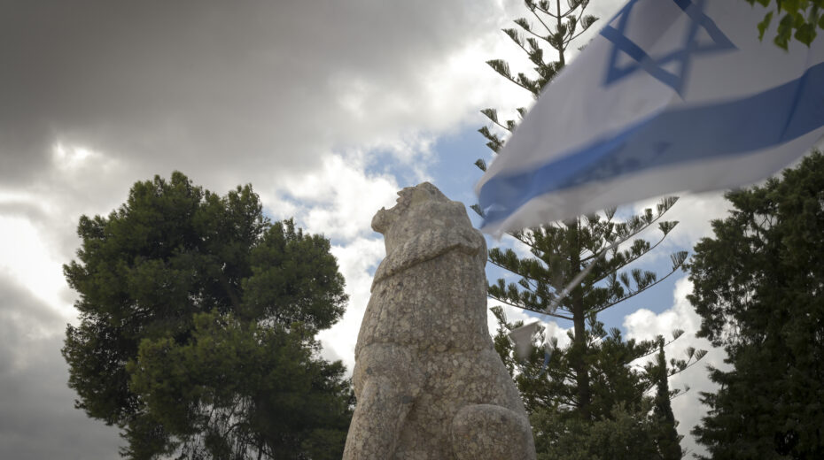 The "Roaring Lions" monument in Kfar Giladi, northern Israel. The monument commemorates early Jewish defenders and has become a symbol of determination and self-assertion. Photo: Michael Giladi/Flash90