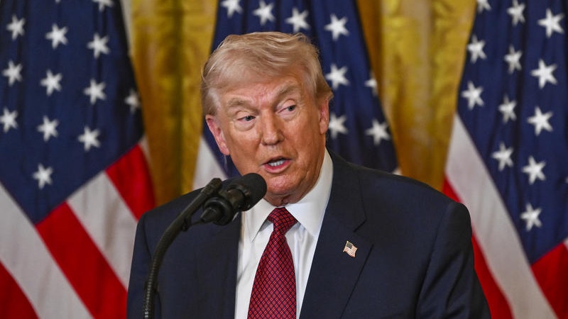 US President Donald Trump attends an event in the East Room of the White House in Washington, DC, on February 11, 2026. Photo by Arie Leib Abrams/Flash90