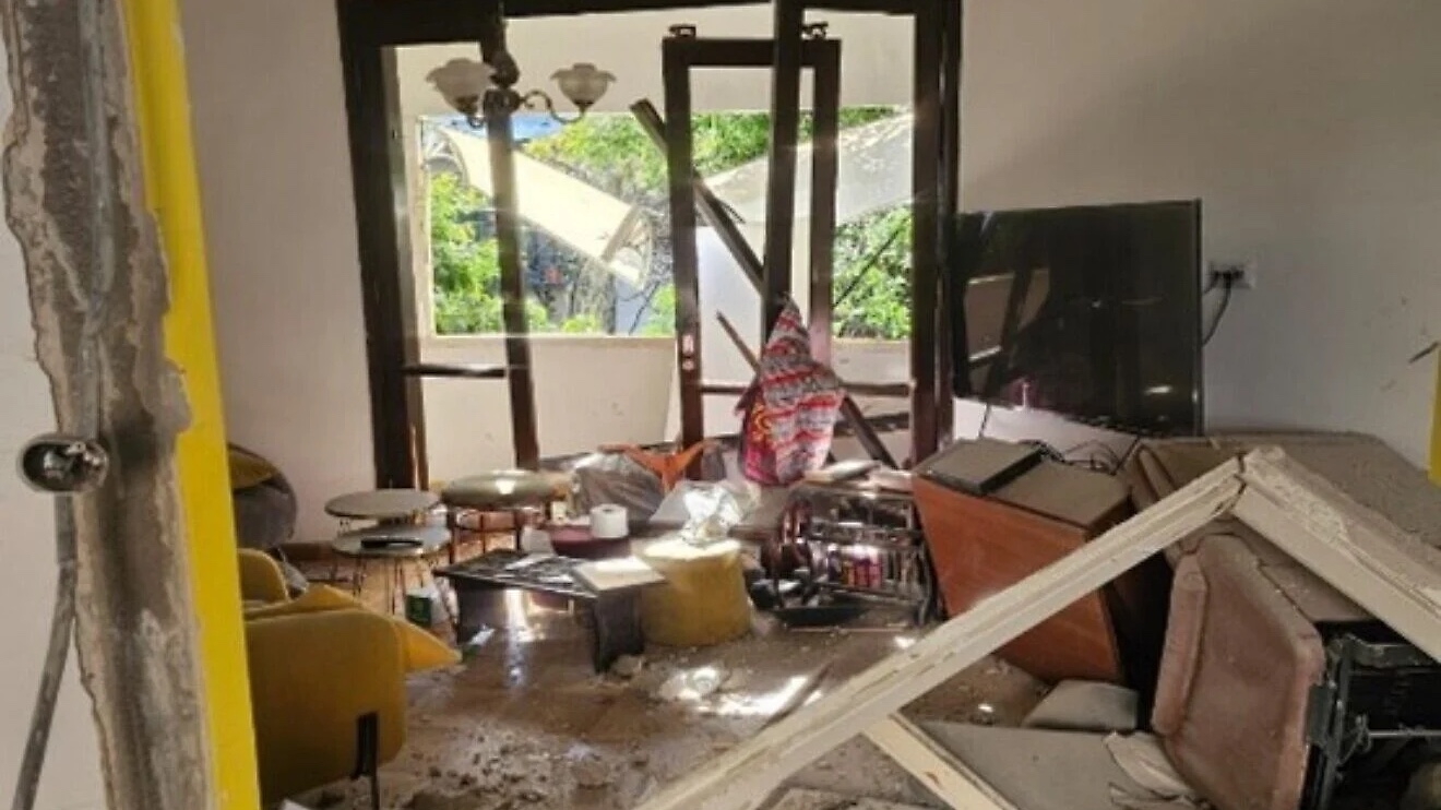 A view of the destruction in Dr. Amir Shahar's home in Tel Aviv, March 2026. Credit: Clalit Yoseftal Medical Center.