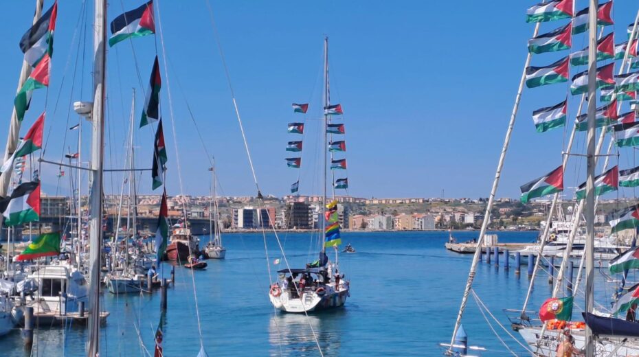 Ships of the "Global Sumud Flotilla" leave the port of Augusta in Sicily (Italy) to challenge the naval blockade of the Gaza Strip. The activists describe it as a humanitarian mission, while Israel considers the action a politically motivated provocation. Photo: EPA/ORIETTA SCARDINO