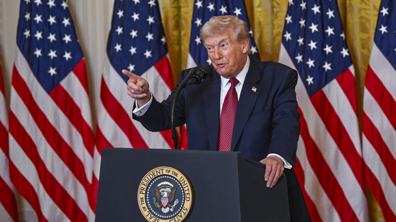 US President Donald Trump attends an event in the East Room of the White House in Washington, DC, on February 11, 2026. Photo by Arie Leib Abrams/Flash90