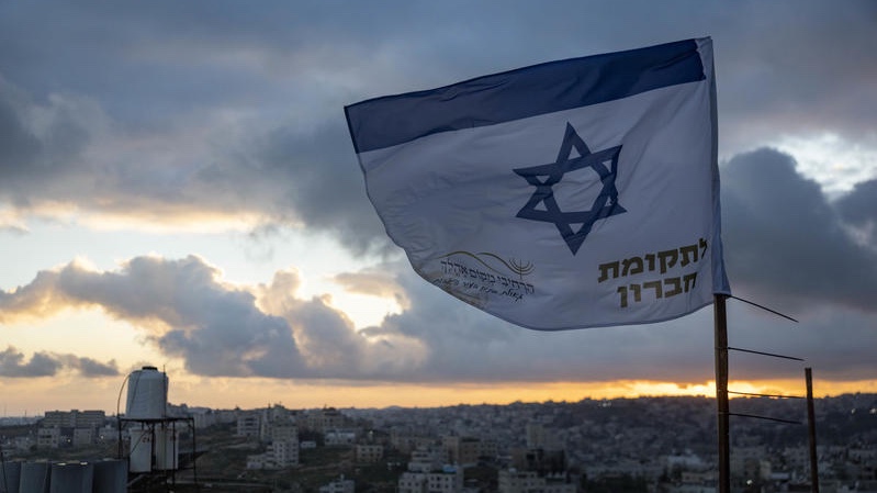 View of the biblical city of Hebron as seen from the HaGvura neighborhood, after Jewish residents recently moved in, February 24, 2026. Photo by Chaim Goldberg/Flash90