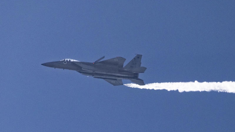 Israeli Air Force fighter jet seen in central Israel amid the ongoing war, March 30, 2026. Photo by Nati Shohat/Flash90