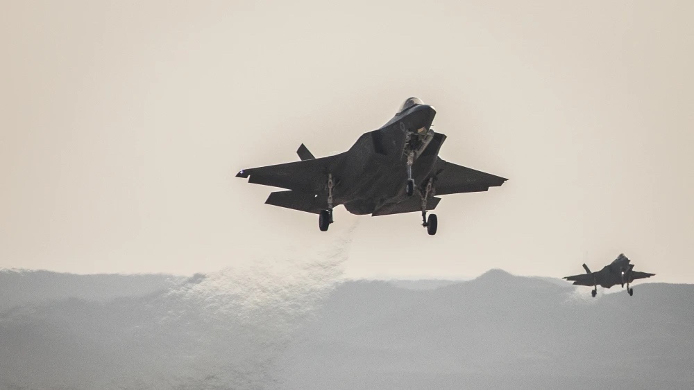 IAF F-35I “Adir” fighter jets during the Blue Flag international aerial training exercise at Ovda Airbase in southern Israel, Nov. 11, 2019. Photo by Yonatan Sindel/Flash90.