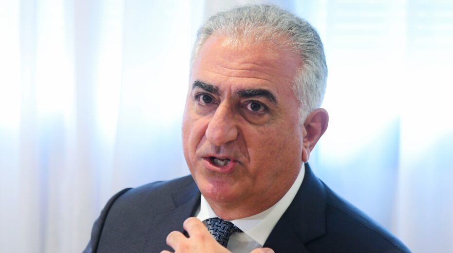 Reza Pahlavi, founder and leader of the self-styled National Council of Iran, an exiled opposition groupm in Tel Aviv, April 19, 2023. Photo by Avshalom Sassoni/Flash90.