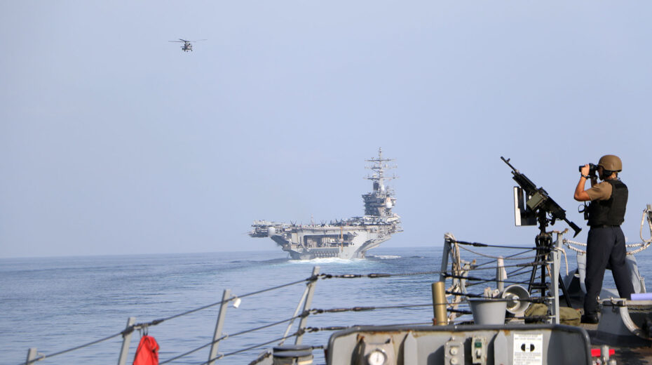 The USS Dwight D. Eisenhower in the Strait of Hormuz on November 26, 2023. Image credit: Information Technician Second Class Ruskin Naval/US Navy