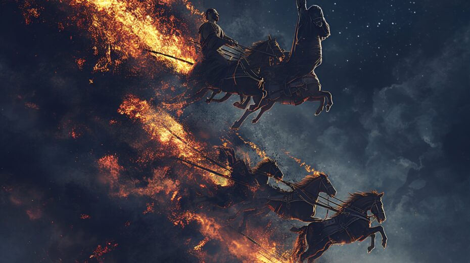 And behold, the mountain was full of fiery horses and chariots all around Elisha - 2 Kings 6. Image: Adobe Stock