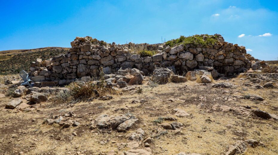 The site on Mt. Ebal, where according to Israeli archaeologists, the “Altar of Joshua bin Nun” stood, June 2, 2025. Photo by Nasser Ishtayeh/Flash90.