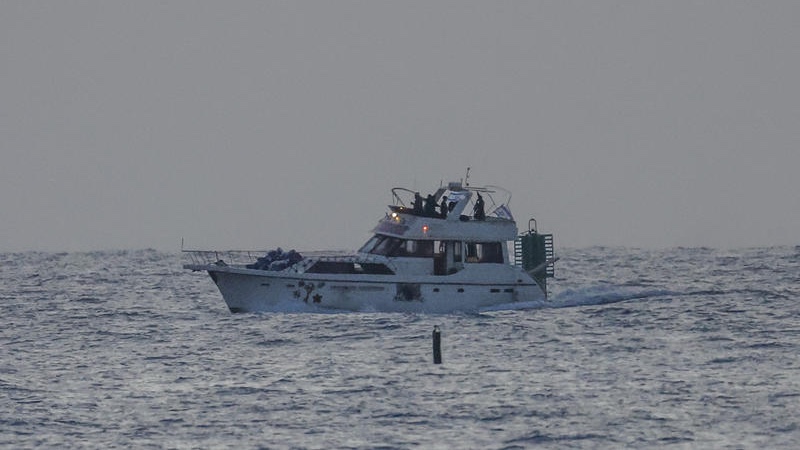A Gaza-bound aid flotilla vessel intercepted by the Israeli Navy in international waters is escorted toward the Israeli port of Ashdod, in southern Israel, May 19, 2026. Photo by Jamal Awad/Flash90